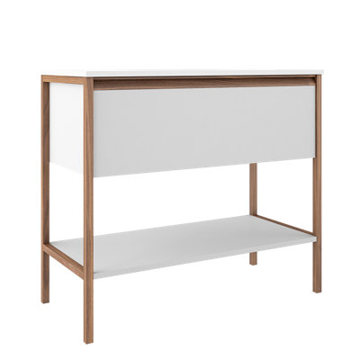 Tempo 36" One Drawer One Shelf Freestanding Vanity - Matte White