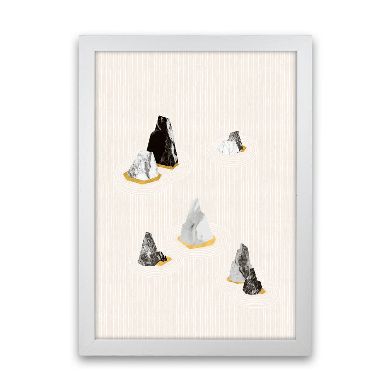 Rock Formation No 2 1 Piece Wall Art, 34cm H x 25cm W x 3cm D, White Framed