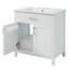 Meuble-lavabo de 30 pouces avec lavabo en céramique et beaucoup de rangement - parfait pour les petites salles de bain, durable et élégant-116332715