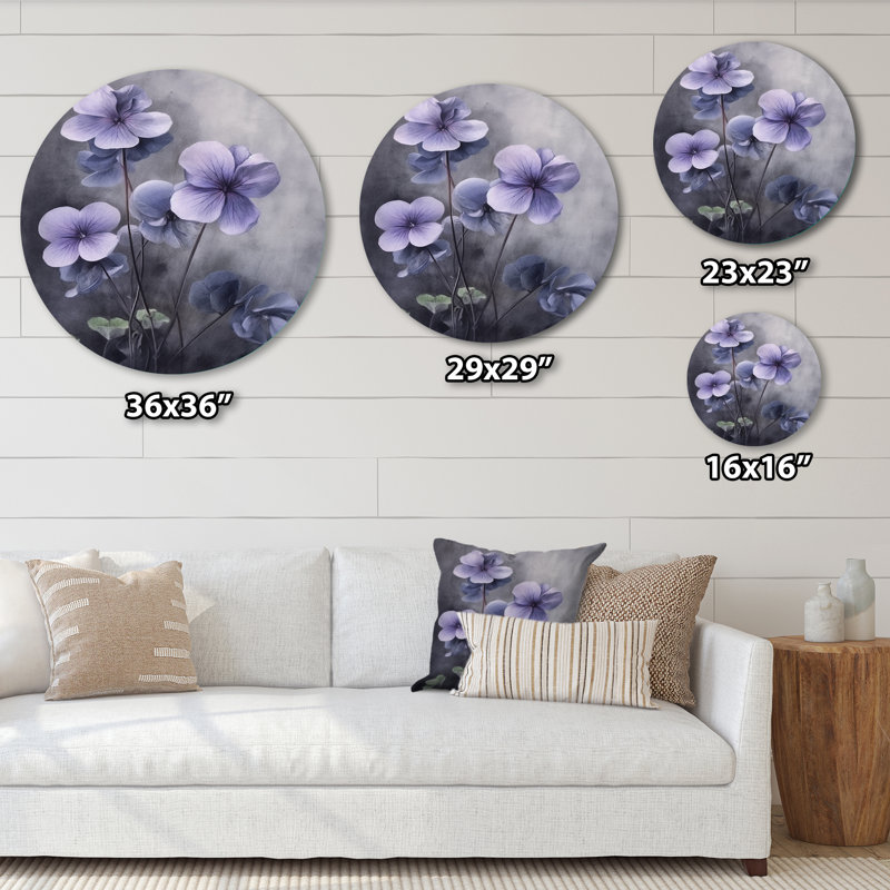 Selim - Art floral rond en métal, H 23 po x l 23 po