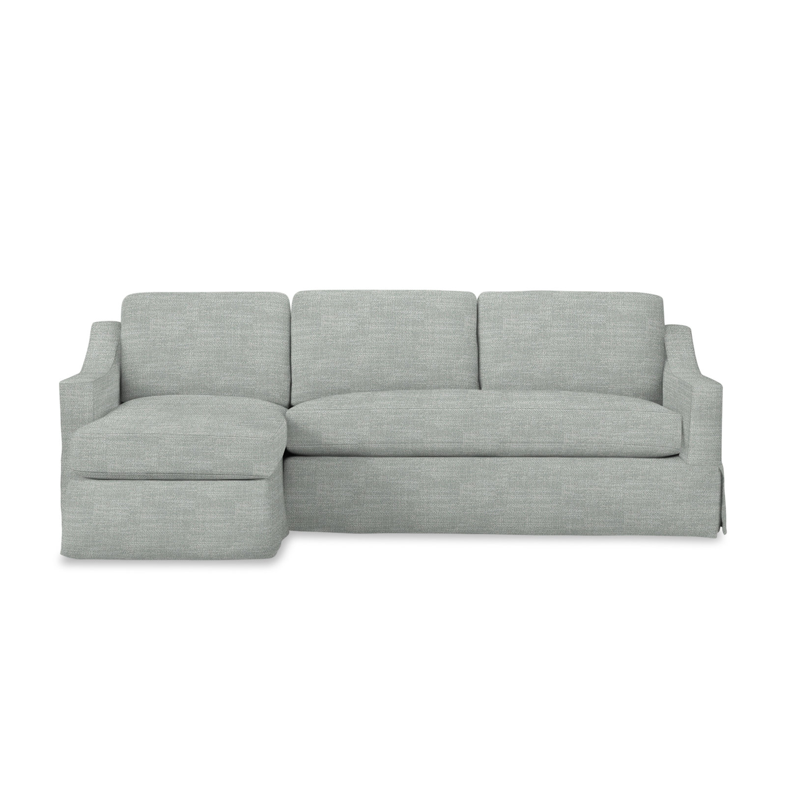 Cranbrook Upholstered Chaise Sectional, Conversation Capri Basketweave, Left Hand Facing