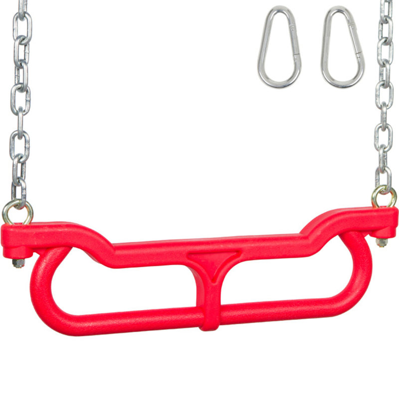 Combo Trapeze with Chains, Red/Silver