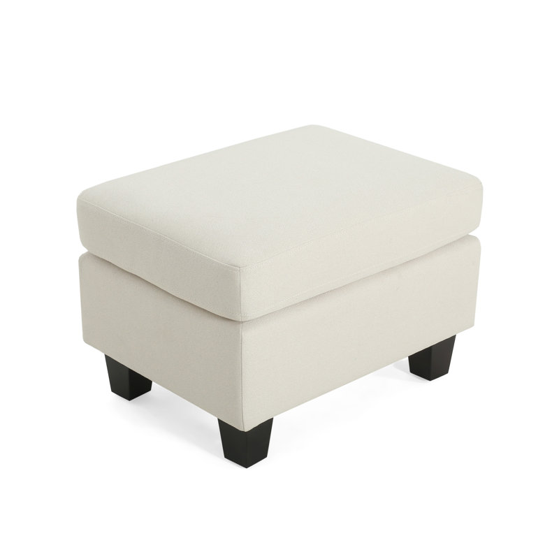 Upholstered Ottoman, Beige