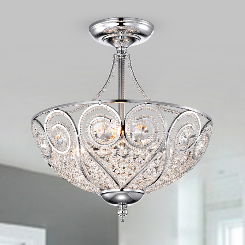 Zayas Crystal Semi Flush Mount