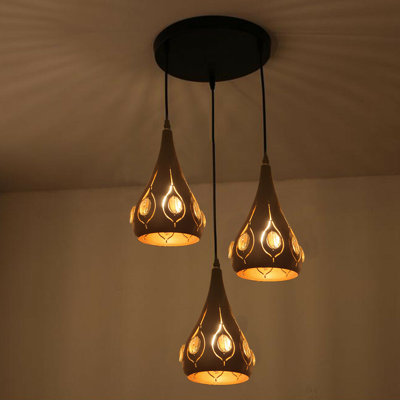 ConCourse 3 - Light Cluster Teardrop Pendant with Crystal Accents