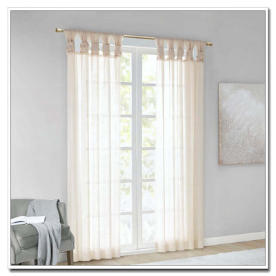 Twisted Tab Voile Sheer Window Pair