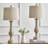Polina 27.5" Dimmable Touch Table Lamp Retro Country Lamp Suitable for Bedroom with USB