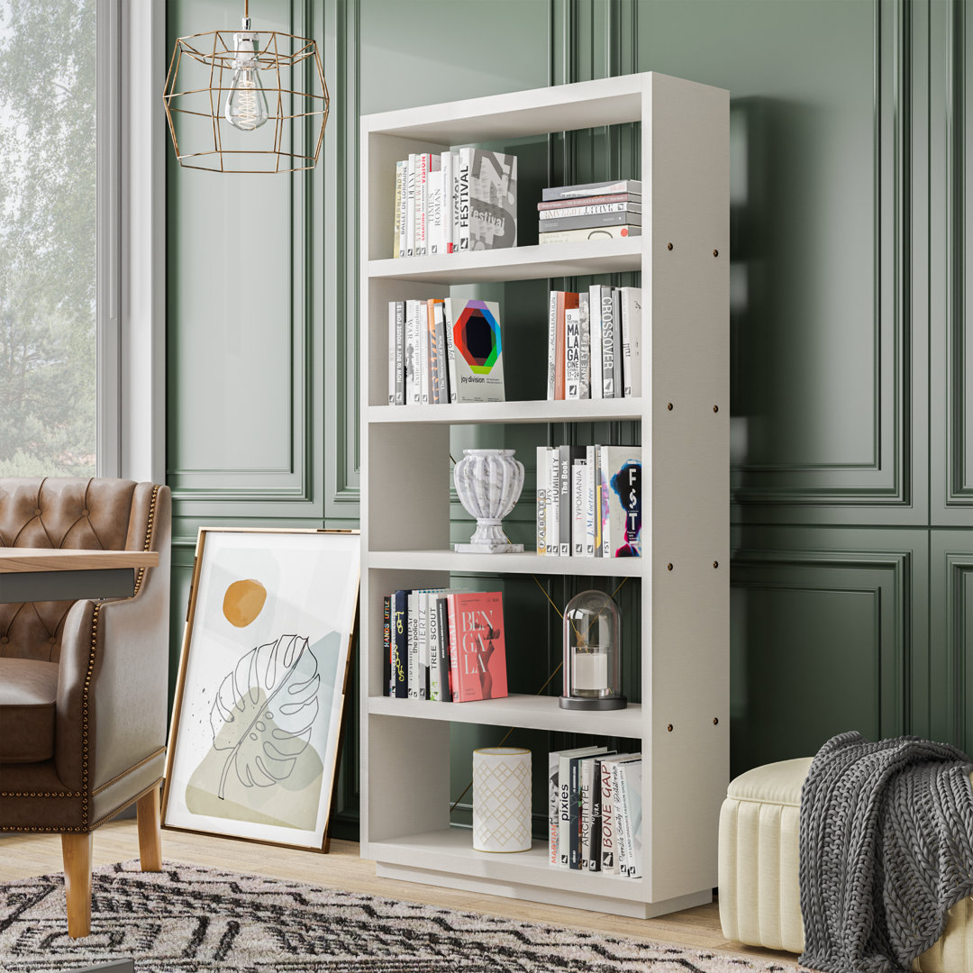 Besiana 70.75"H 5-Tier Open Back Bookcase Wade Logan® 
