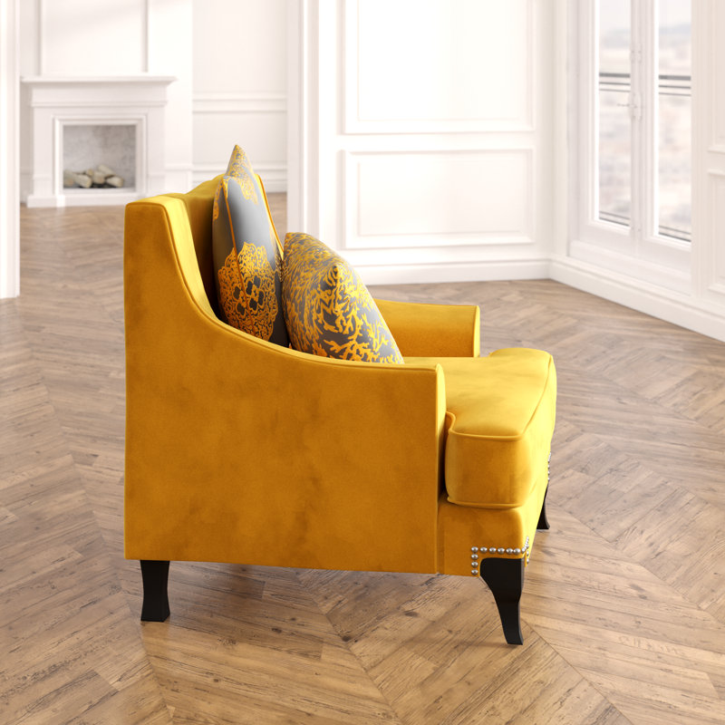 Fauteuil de 39 po de large Schuman, Or