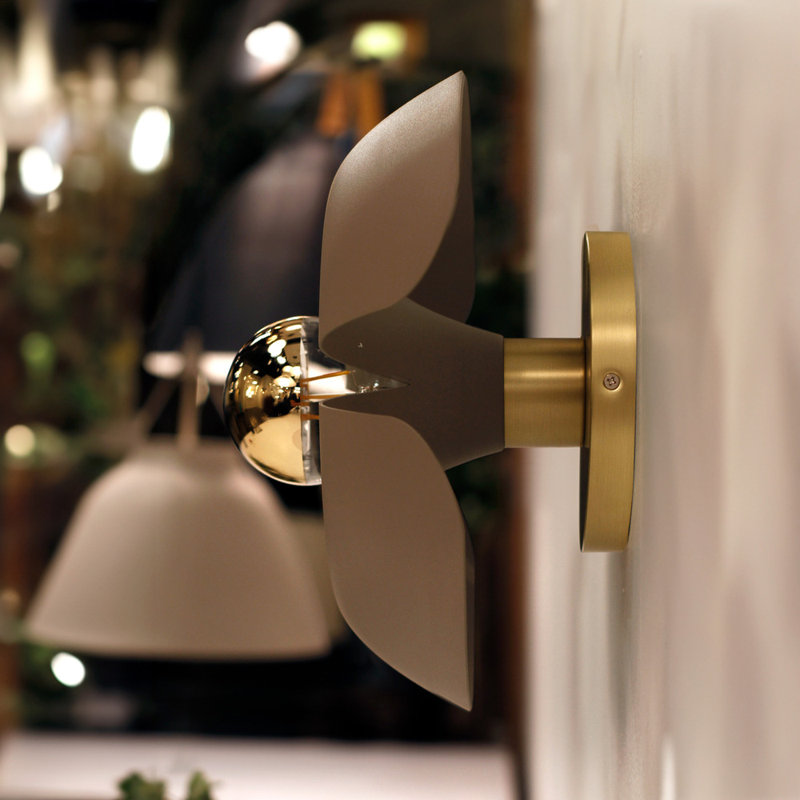 Arth Semi Flush Mount, Satin Brass/Silver Gold