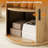 Round Small Center Coffee Table with Shelf Storage