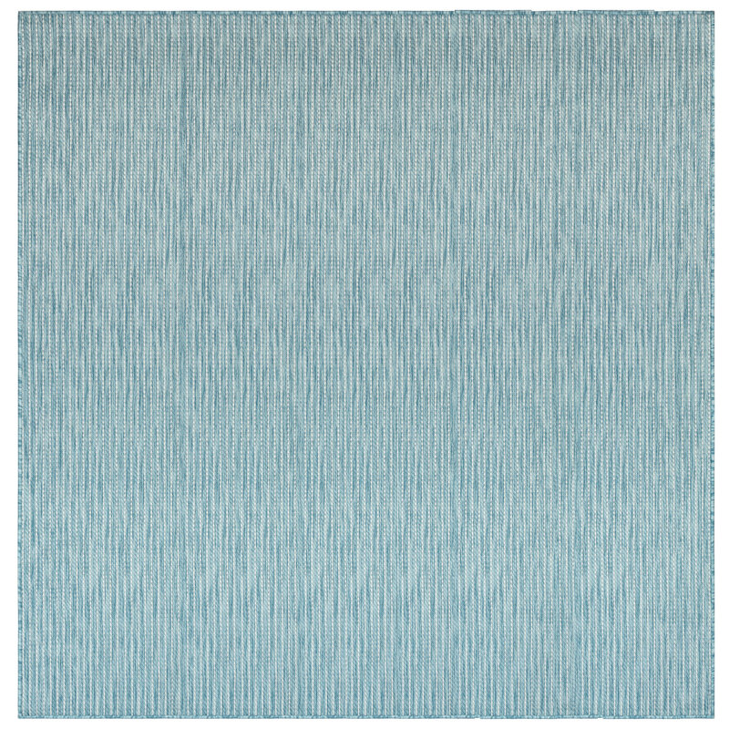 Saldanha Machine Woven Indoor/Outdoor Rug, Square 7'10"