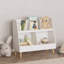 Bibliothèque pour enfants et organisateur de jouets, bibliothèque ouverte en bois à 5 casiers, rangement pour bébé à 2 niveaux avec pieds