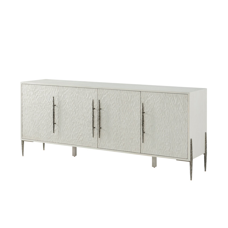 Essence 80'' White Beech and Metal Sideboard