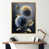 Toile avec cadre flottant or