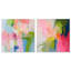 Energetic Abstract Duo Canvas Print Sunset Wall Art Set by Art Remedy, Black Frame, 12 x 12-1506728323-1506728321