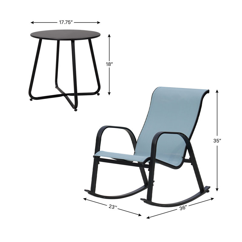 2 - Person Patio Conversation Set, Blue