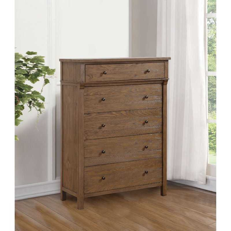 Commode 5 tiroirs en bois Morrowville