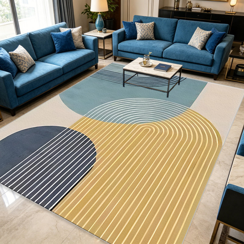 Mid-Century Modern carpet-easy to clean, machine-washable, soft and comfortable; suitable for door mats, kitchens, living rooms, bedrooms, corridors, and laundry areas. Easy to clean, durable carpet for home decoration.