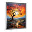 Baobab africain avec des couleurs de l'arc-en-ciel - reproduction d'art sur toile, arbre baobab-97171494-97171501