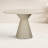 Tov Furniture Fern Beige Textured Faux Plaster Concrete Indoor / Outdoor Round Dining Table