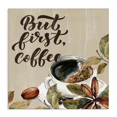 «Rustic But First Coffee Canvas», conception de Kim Allen