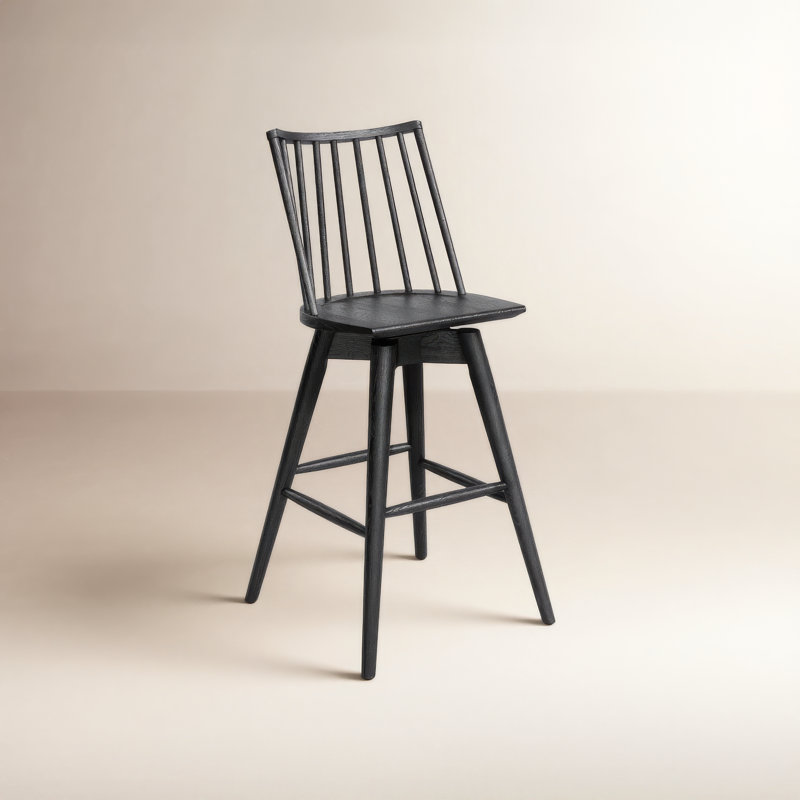 Lewis Swivel Solid Wood Stool, Bar Stool ( 29.29" Seat Height)