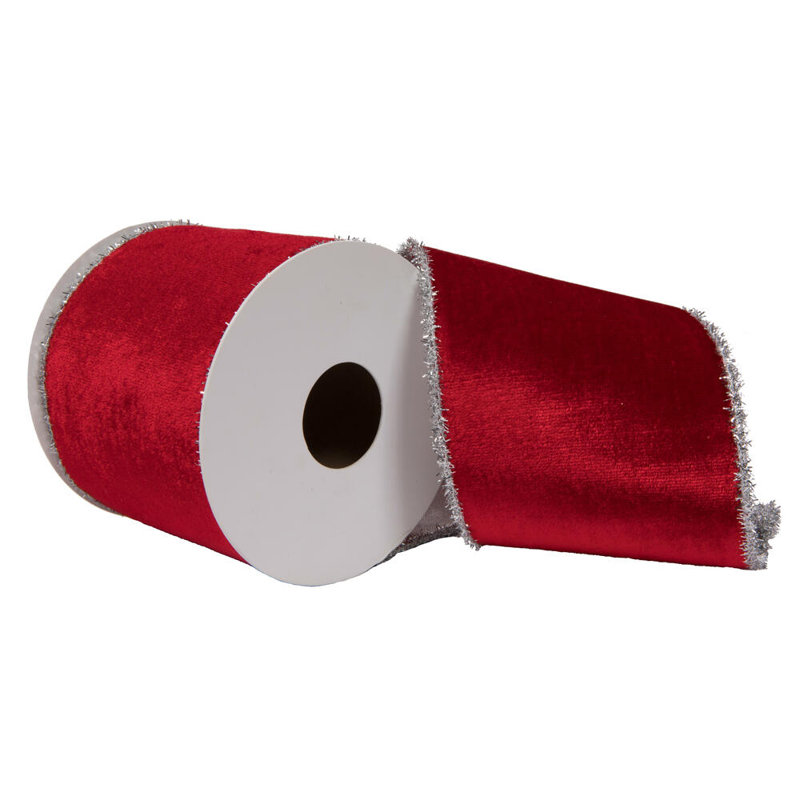 Ruban de Noël, H 4 po x l 180 po x P 4 po, Rouge