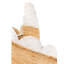 Tapis uni en jute tressé festonné-974502844