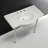 Kingston Brass Templeton 37-Inch Ceramic Console Sink with Stainless Steel Legs (8-Inch, 3-Hole)-49642638