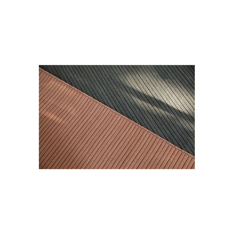 Waves Wool Striped Area Rug, Rectangle 5'7" x 7'10"