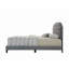 Lit en tissu gris