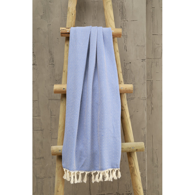 Serviette de plage 100% coton Villalpando, Turquoise