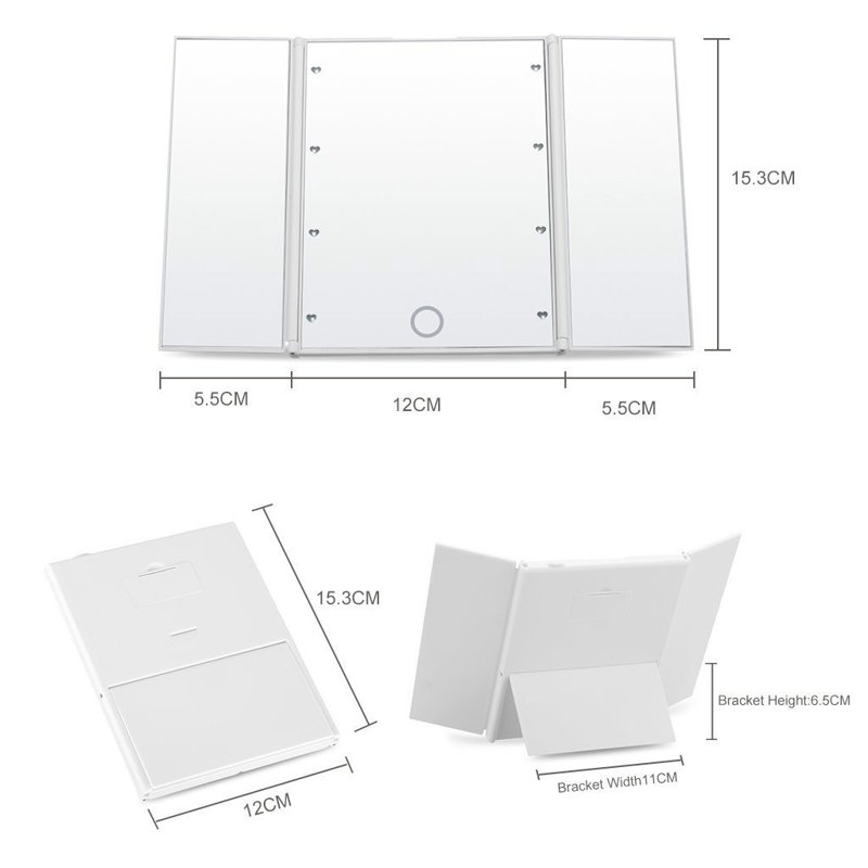 Dreadnaught Flat Mirror, White