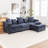 Mildred 4 - Piece Sectional Sofa With Ottoman-1257628633