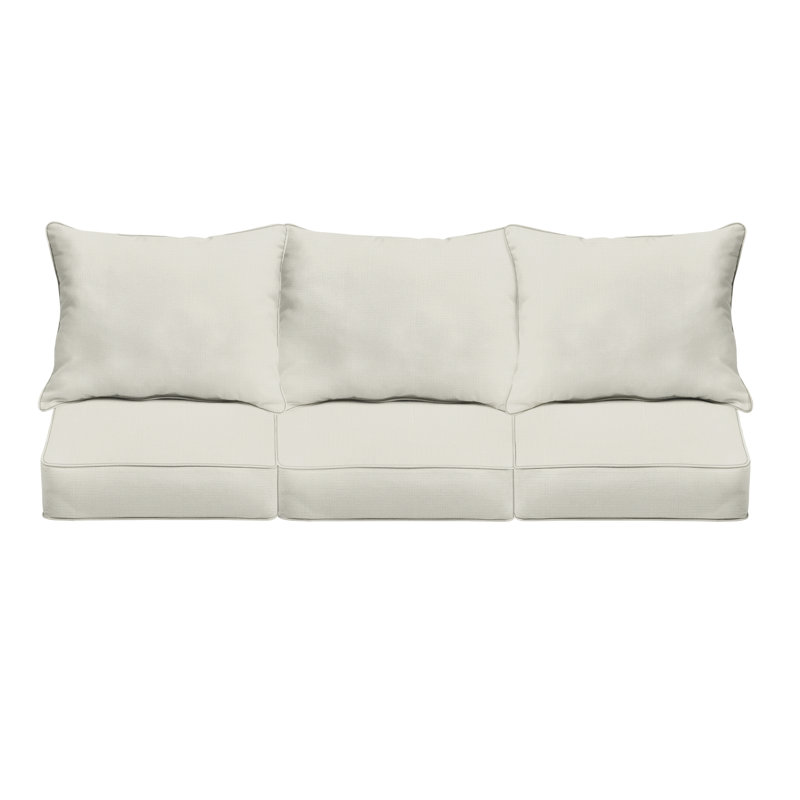 Ensemble de coussins et coussins d'extérieur, L 25 po x P 25 po x H 5 po, Richloom - Rave ivoire