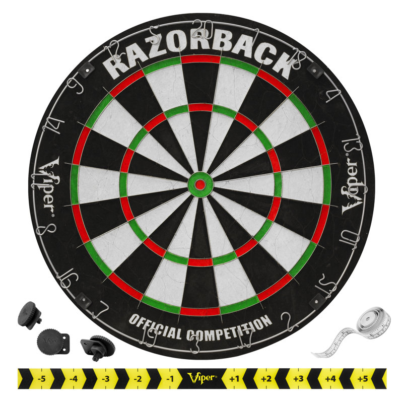 Espresso Solid Wood Dartboard Cabinet with Scoreboard and Darts