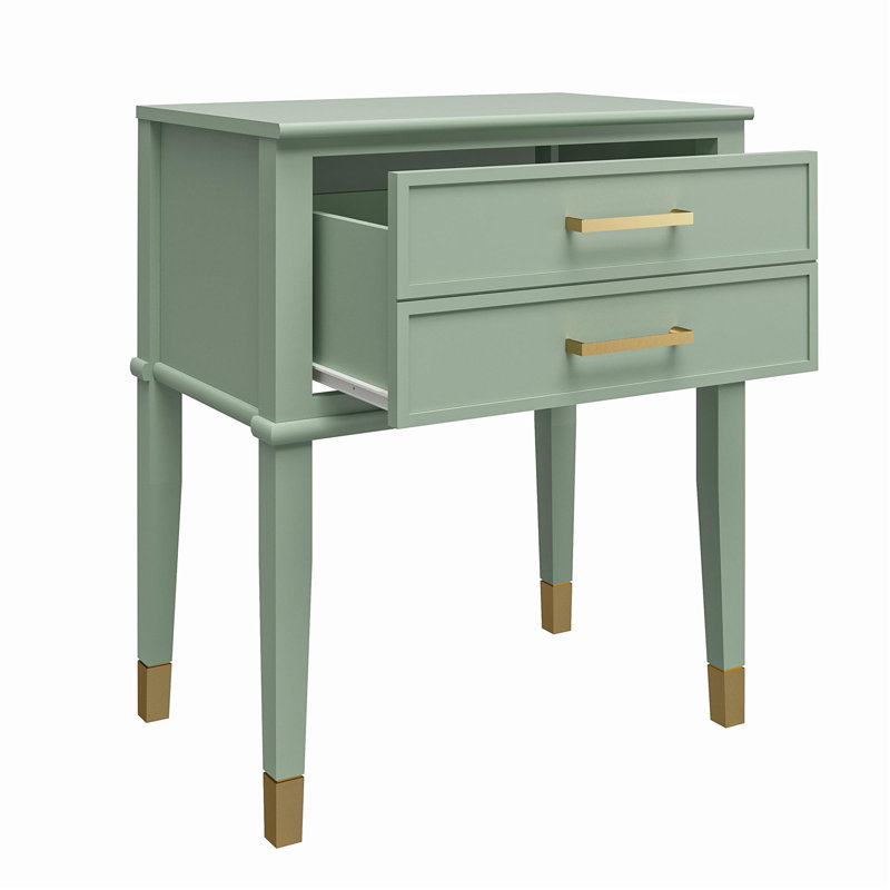 Westerleigh 1-Drawer Nightstand, Pale Green