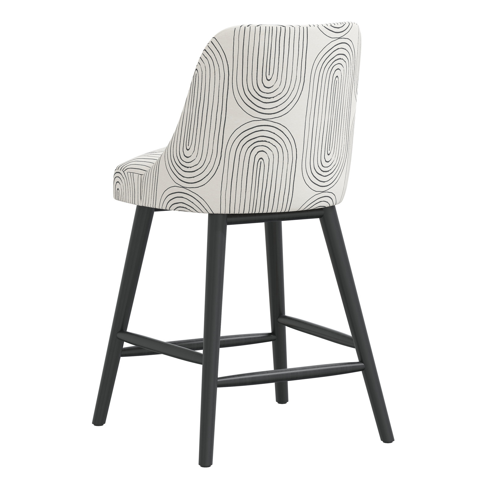 Gallie Bar and Counter Stool, Counter Stool (27” Seat Height), Black Wood, Oblong Slate