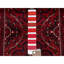 Tapis rubis rouge khamyab 2 pi 4 po x 5 pi 2 po avec motif tribal, laine douce et brillante nouée à la main, teintures naturelles, tapis de couloir oriental