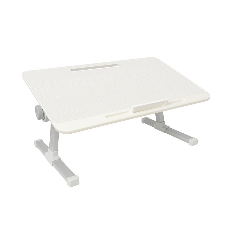 Plateau d'ordinateur Elements, table d'ordinateur réglable pliable, blanc, Blanc