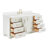 Freitas 67'' Solid Wood Single Bathroom Vanity in White with 1.5'' Pure White Quartz Top, Center, Oval Sink-631950203-656829117-656829114