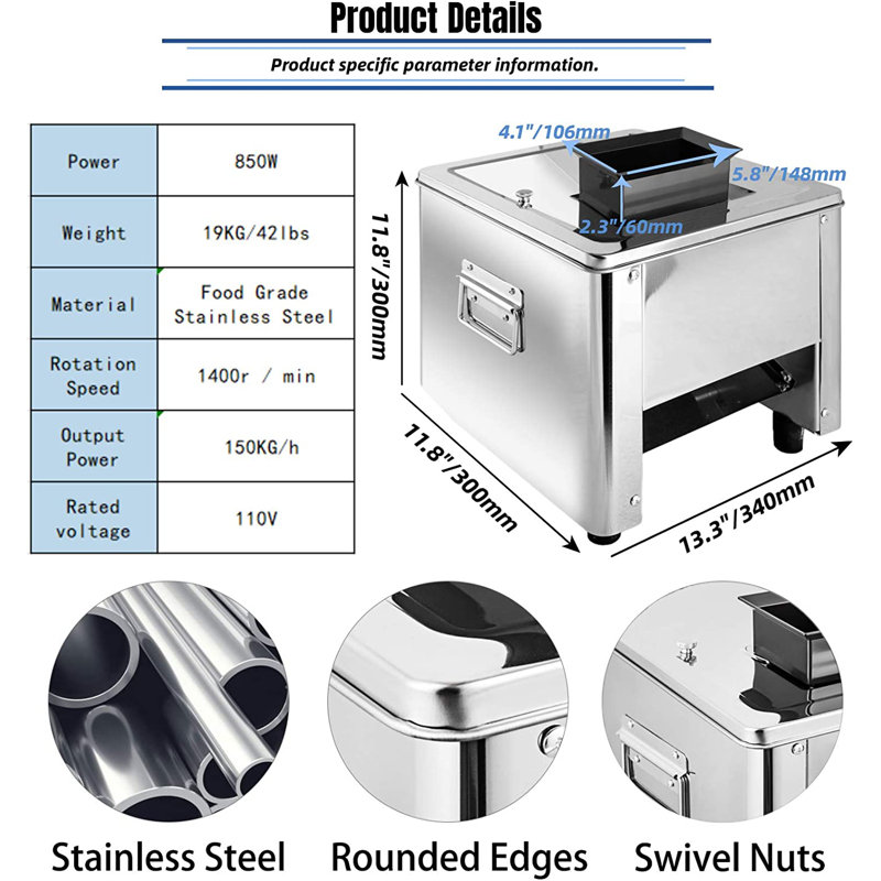 Anman Stainless Steel Electric Meat Slicer