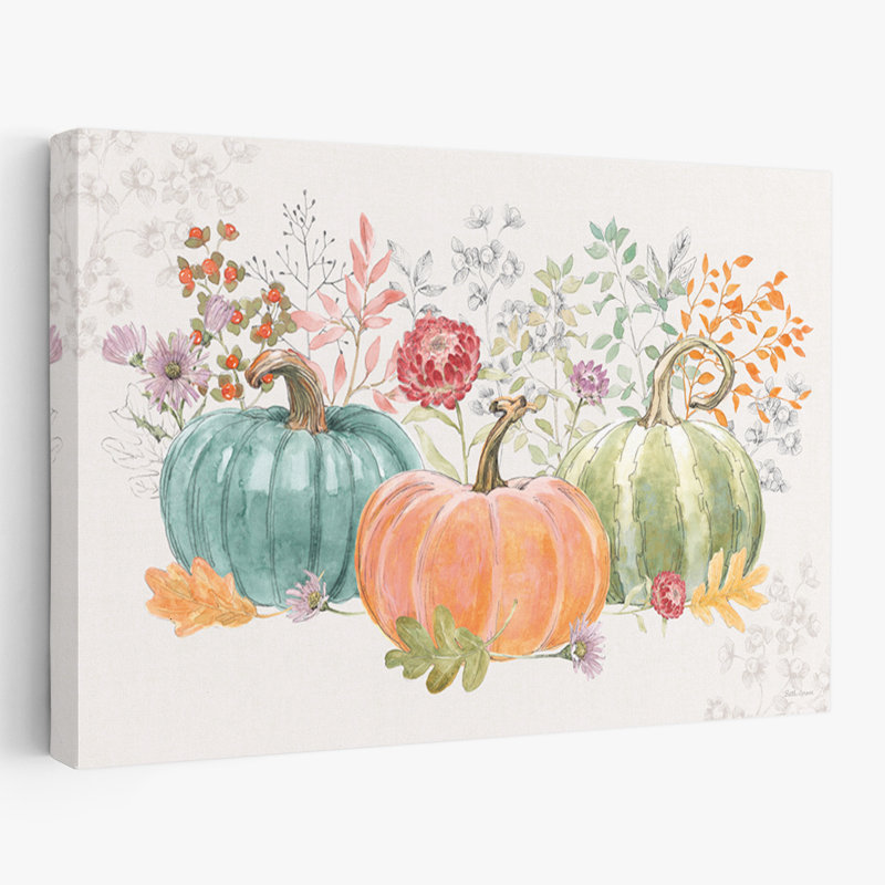 Abondance I - automne brun crème art d'automne, H 32 po x l 48 po