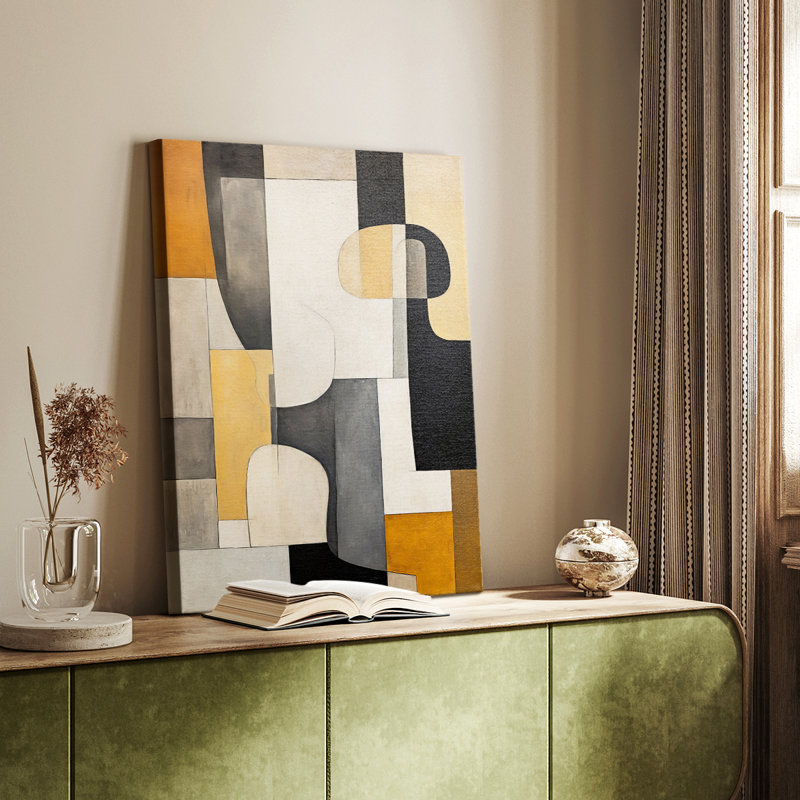 Série ABSTRACT CDXCVI - Toile tendue avec châssis de qualité supérieure - Prêt à être accroché, H 60 po x l 40 po