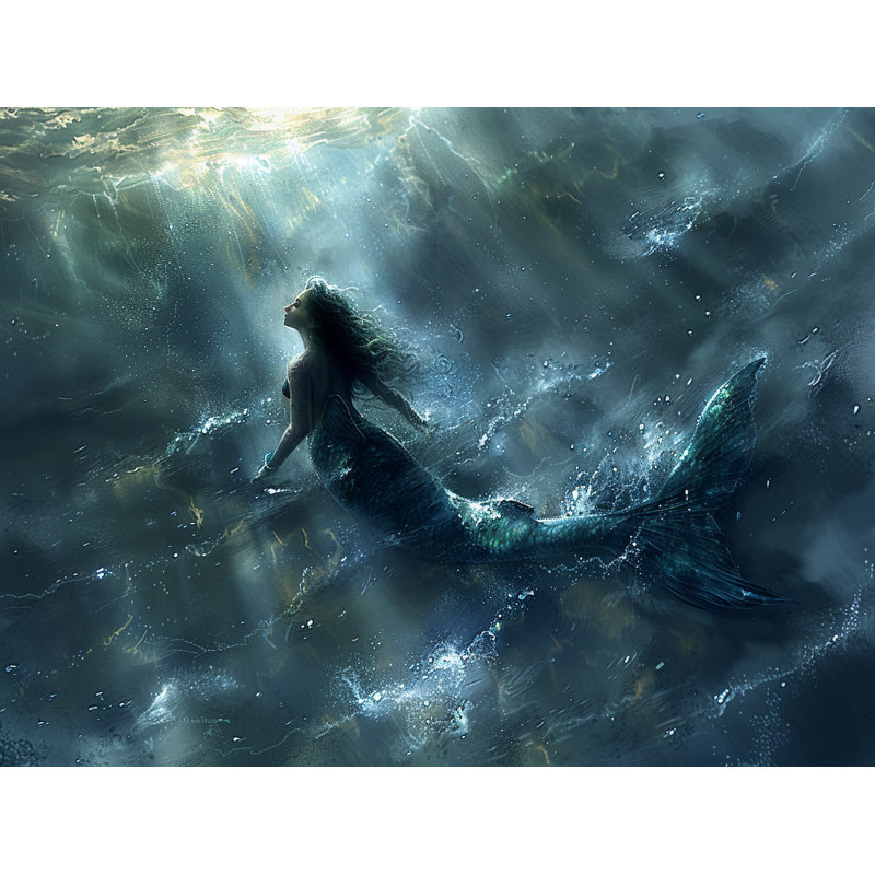 Jeté en molleton Mermaid - Jeté de fantaisie pour canapé ou lit 12360, Jeté
