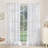 Designer Series Eco-Friendly Grommet Sheer Curtains with Cube Print Pattern (Set of 2)-102058882-102058883