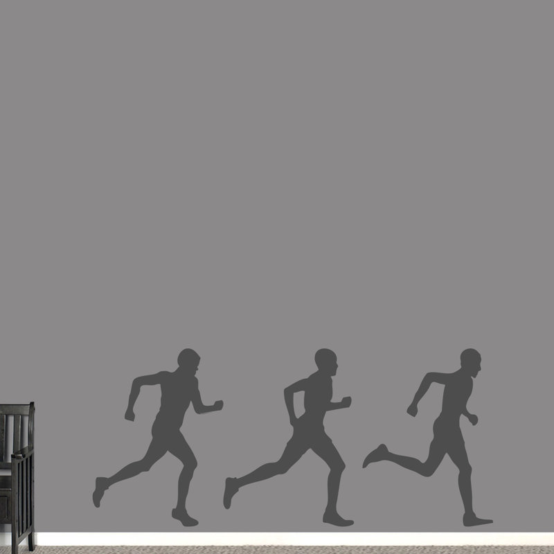 Moneta Sports Non-Wall Damaging Wall Decal, Dark Gray
