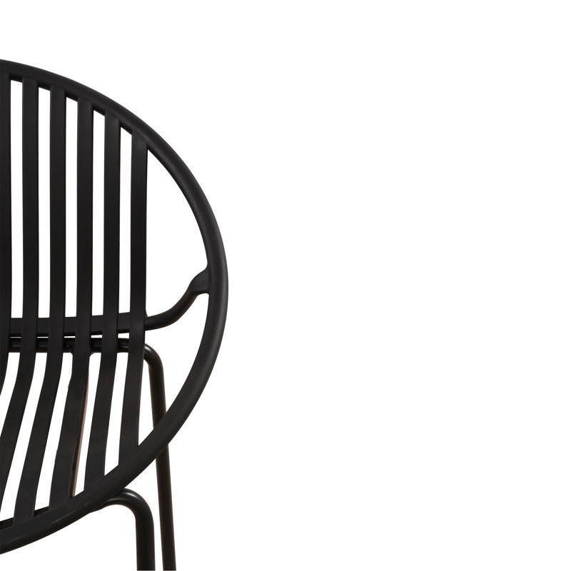 Chaises de salle à manger de patio, Noir