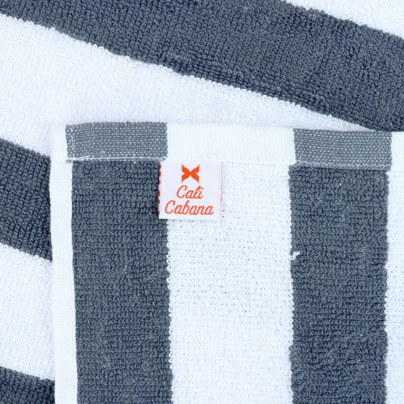 Serviette de plage Arkwright Cali Cabana 100% coton 30 x 60 (paquet de 4), gris
